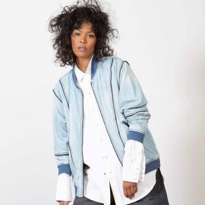 Sandrine Rose Zip Bomber in Original NWT